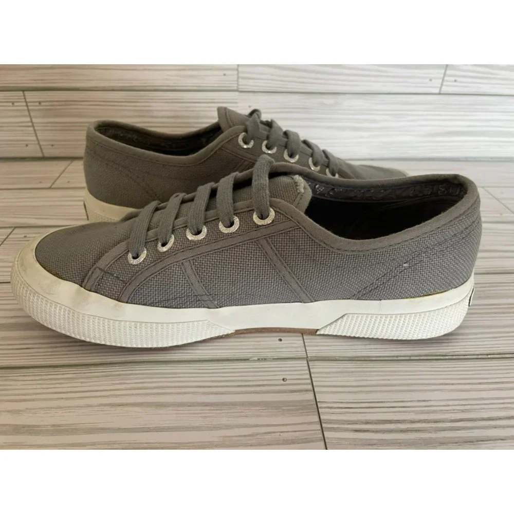 Superga Gray Canvas Sneakers in Size us 6, eu 36 - Picture 9 of 10